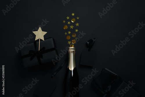 Concept of Black friday sale, top view