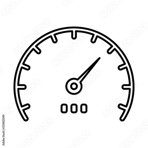 Speed meter scale icon