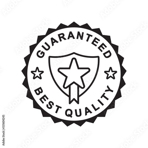 Customer satisfaction guaranteed badges vector. guarantee label sign. 