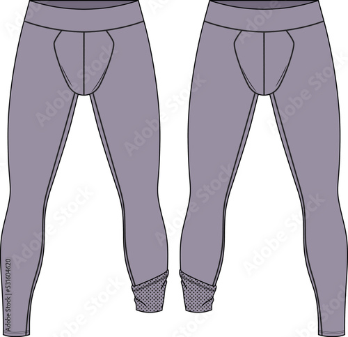 UNISEX BOTTOM WEAR SKIN TIGHTS LEGGINGS VECTOR