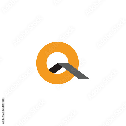 letter q colorful roof home shadow logo vector © Adnanjaya