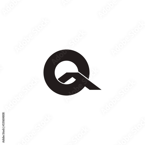 letter q home silhouette roof logo vector