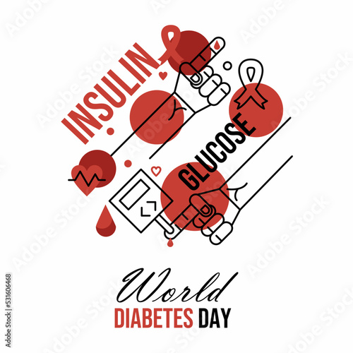 World diabetes day illustration