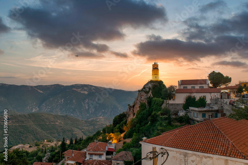 Wallpaper Mural Arachova village in Greece landscape. 
 Torontodigital.ca