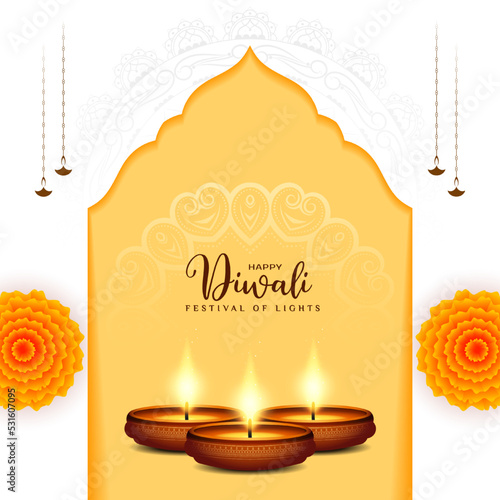 Happy Diwali traditional Hindu festival cultural background design