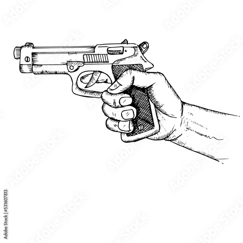 hand holding gun
