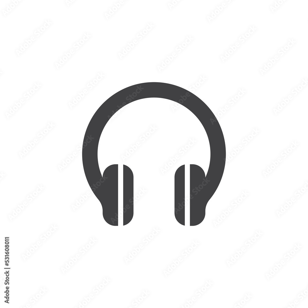 Headphones vector icon Headphones vector icon