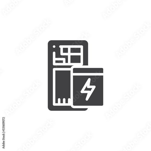 Mobile Battery Replacement vector icon
