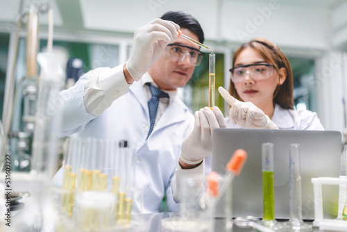 medical scientist with cann...
