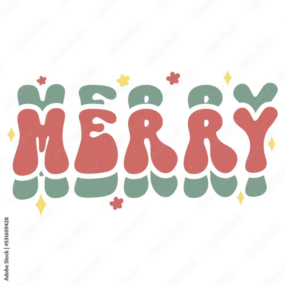 Merry Retro svg Merry Retro svg
