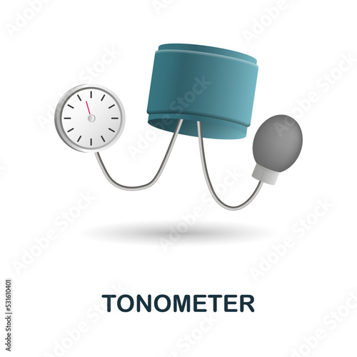 Tonometer icon. 3d illustration from measuring collection. Creative Tonometer 3d icon for web design, templates, infographics and more