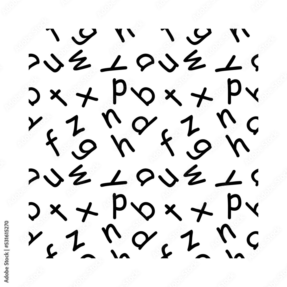The vector seamless pattern. Cute alphabet A to Z pattern. Seamless pattern - letters A TO Z.Half drop seamless pattern with Black A to Z alphabet on white background. Vector illustration wallpaper. The vector seamless pattern. Cute alphabet A to Z pattern. Seamless pattern - letters A TO Z.Half drop seamless pattern with Black A to Z alphabet on white background. Vector illustration wallpaper.