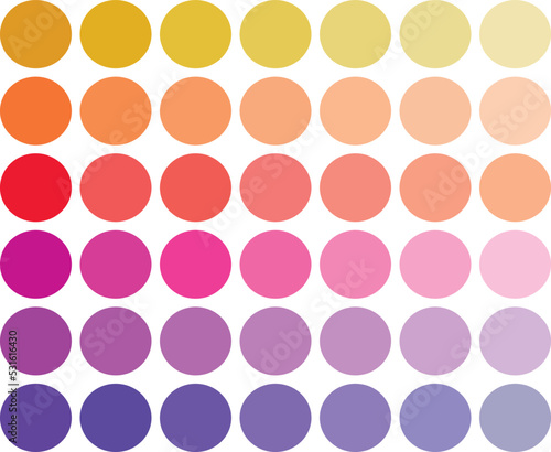 Color guide dots. Vector creative design background illustration.