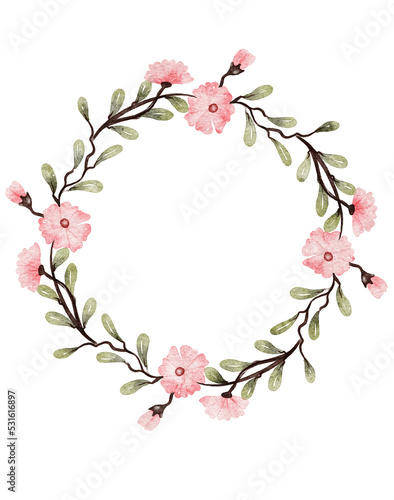 Floral wreath watercolor 