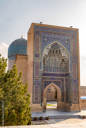 Gur Emir mausoleum. Samarkand city, Uzbekistan. photo