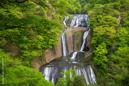 新緑と袋田の滝
