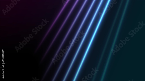 Blue purple neon laser lines technology modern design
