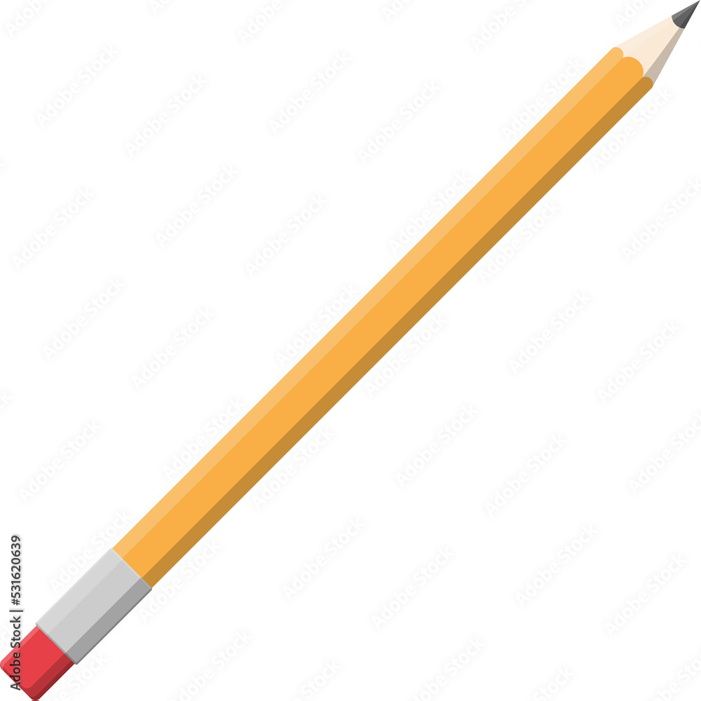 Black pencil with rubber eraser Black pencil with rubber eraser