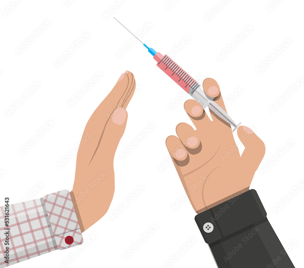 Hand of drug dealer holding syringe Hand of drug dealer holding syringe