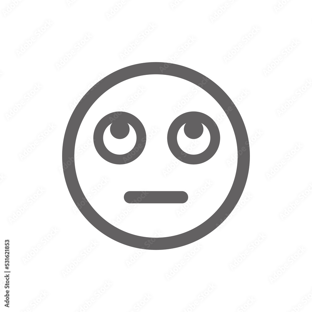 confused emoji icon . Perfect for website or social media application. vector sign and symbol