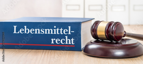 Gesetzbuch mit Richterhammer - Lebensmittelrecht