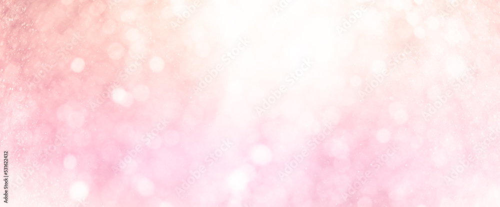 Abstract Pink bokeh defocus glitter blur background.