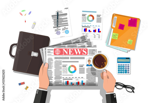 Photography Modern white newspaper