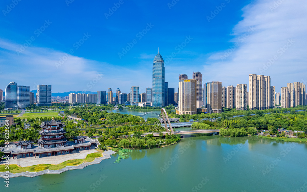 Obraz premium Scenery of Shaoxing CBD, Zhejiang Province, China