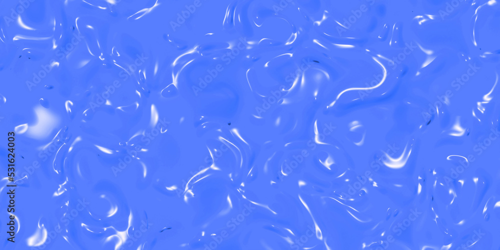 abstract texture of glass surface of blue. Glossy surface of water. Texture of liquid molten gold. Horizontal image. Banner for insertion into site. 3D image. 3D rendering.