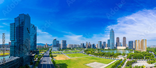 Scenery of Shaoxing CBD, Zhejiang Province, China