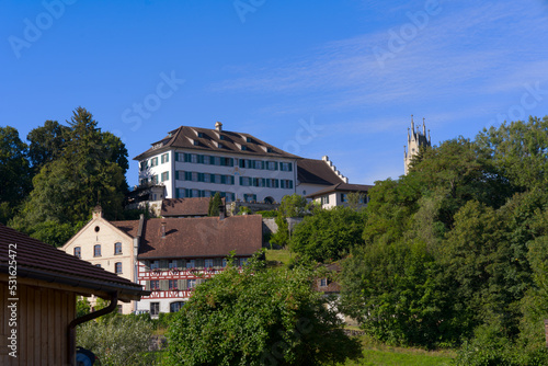 Wallpaper Mural Andelfingen Castle at rural village Andelfingen on a sunny summer day. Photo taken July 12th, 2022, Andelfingen, Switzerland. Torontodigital.ca