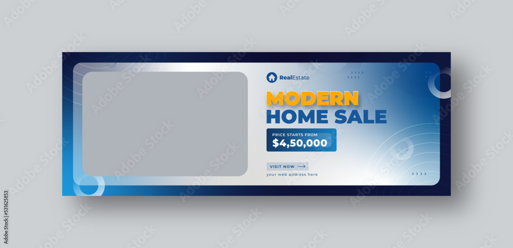 Real estate social media facebook cover web banner template Real estate social media facebook cover web banner template