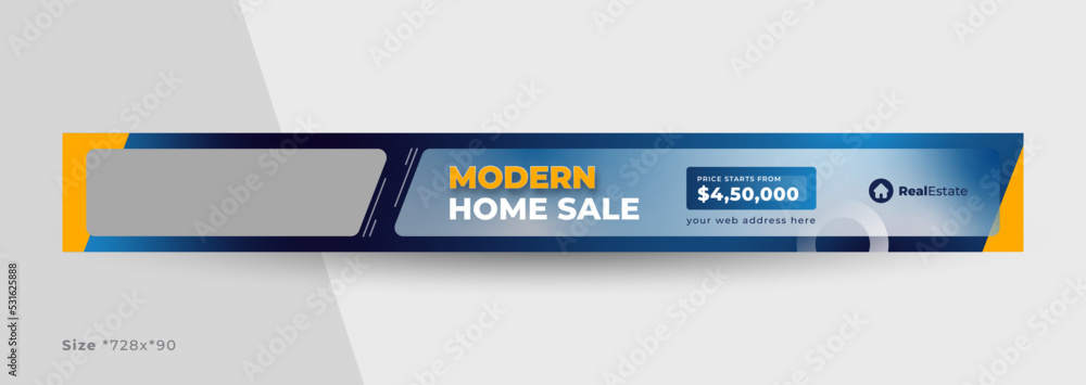Real estate web banner template