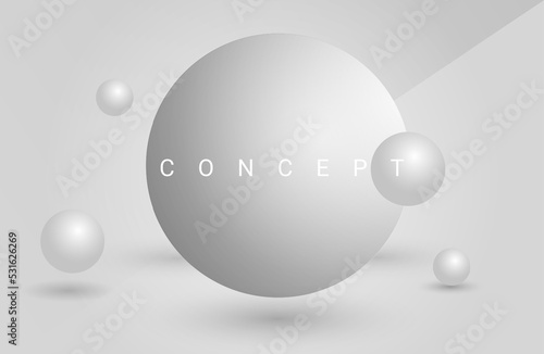 abstract grey and white background with circles