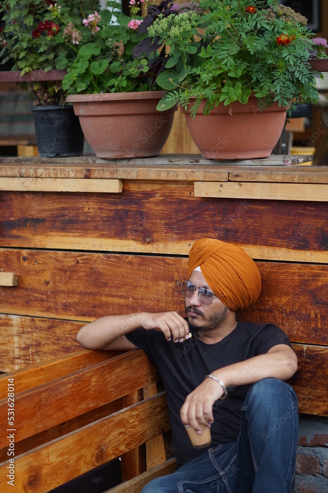 person sitting on a bench