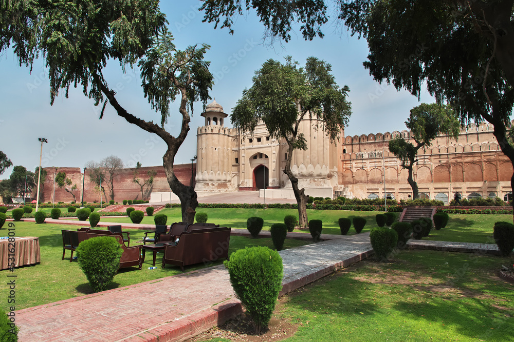 Alamgiri Gate in Lahore fort, Punjab province, Pakistan