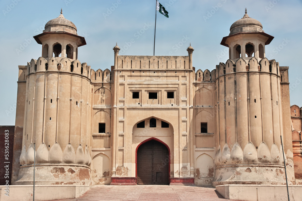 Alamgiri Gate in Lahore fort, Punjab province, Pakistan