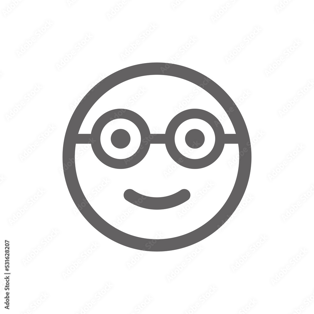 Fototapeta premium smile emoji icon . Perfect for website or social media application. vector sign and symbol