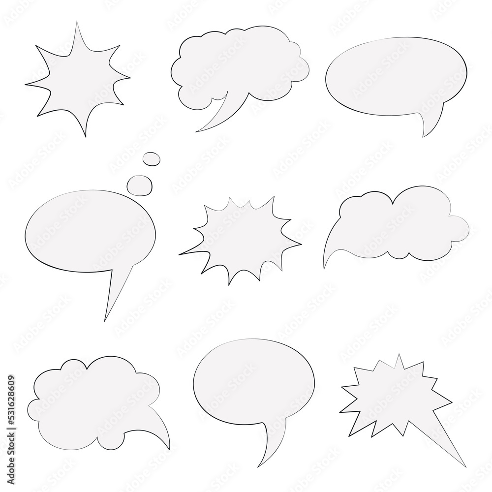 set of speech bubbles set of speech bubbles