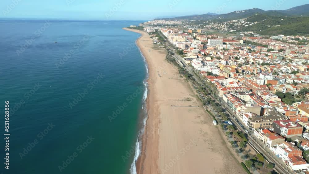 Maresme beaches in the province of Barcelona aerial images Maresme beaches in the province of Barcelona aerial images