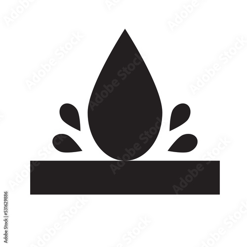 Leak proof or waterproof resistant symbol