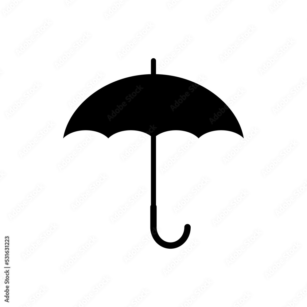 Umbrella flat vector icon isolated on white background.Umbrella icon style flat trendy.
