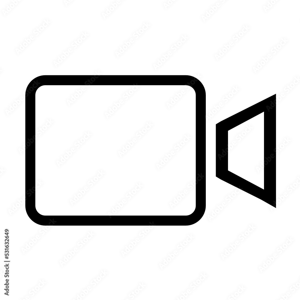facetime icon illustration with outline style used for web or UI purposes facetime icon illustration with outline style used for web or UI purposes