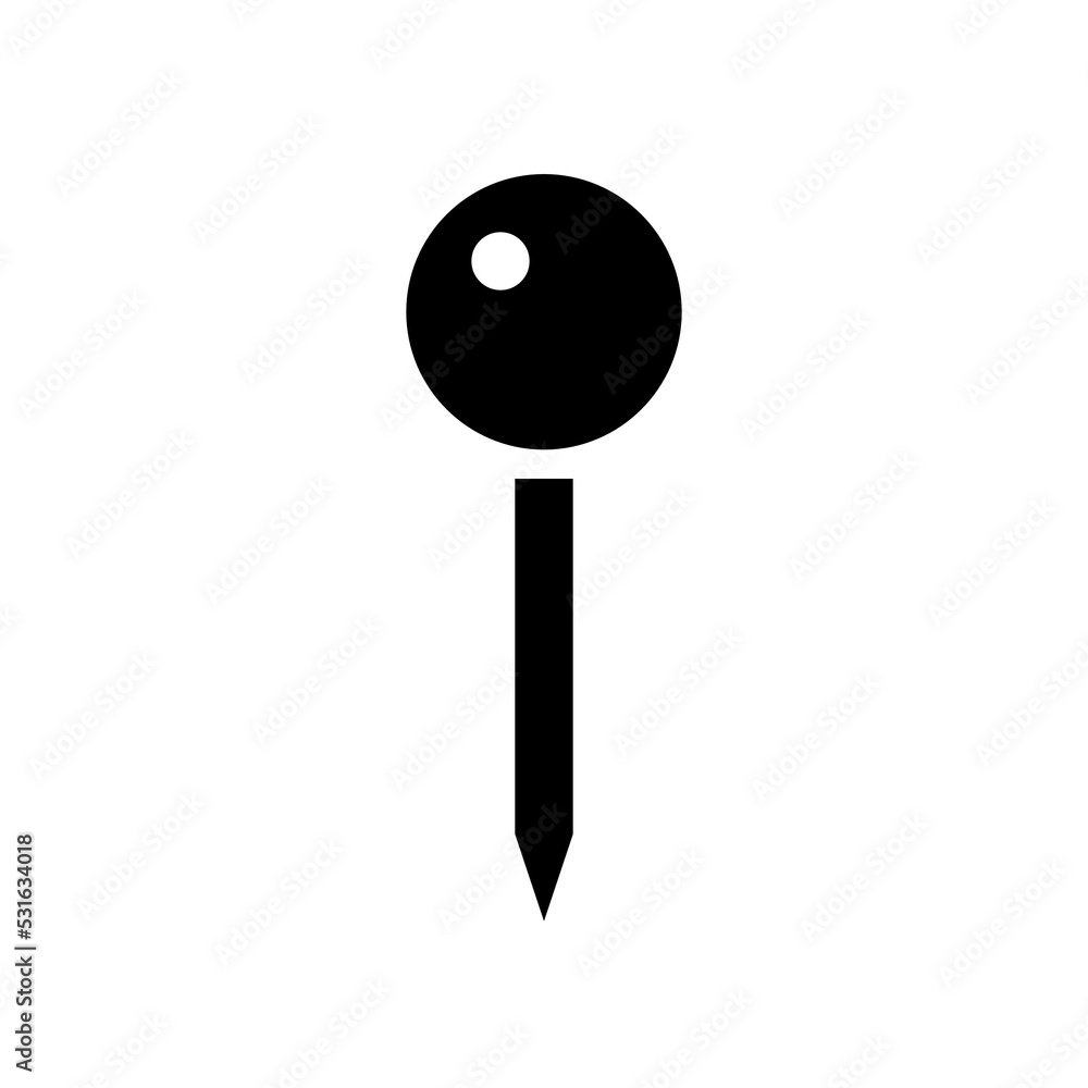 pin icon illustration with outline style used for web or UI purposes pin icon illustration with outline style used for web or UI purposes
