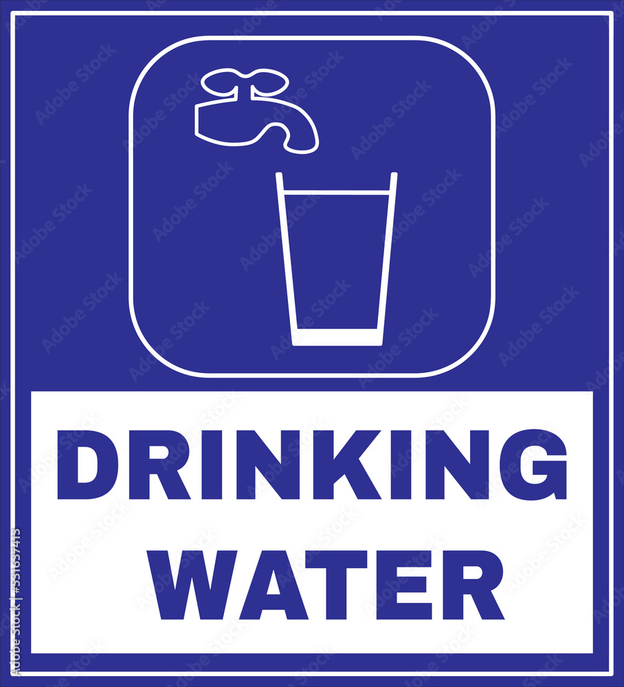 Drinking water sign vector Drinking water sign vector