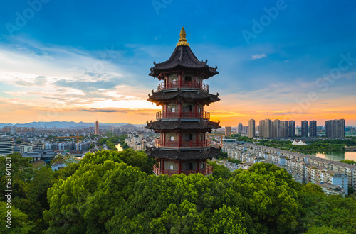 Wenbi Tower, Jishan Park, Shaoxing, Zhejiang, China