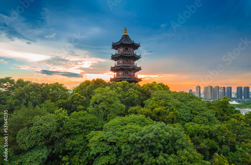 Wenbi Tower, Jishan Park, Shaoxing, Zhejiang, China photo