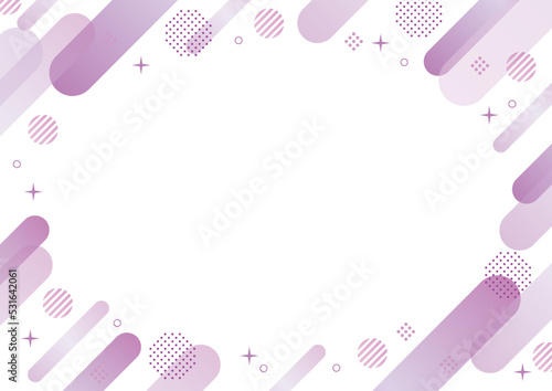 幾何学　フレーム  紫　パープル　メンフィス　シンプル