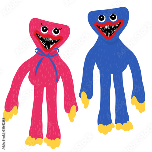 Huggy Wuggy and Kissy Missy toy characters