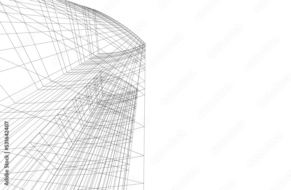 Abstract architecture vector 3d illustration Abstract architecture vector 3d illustration